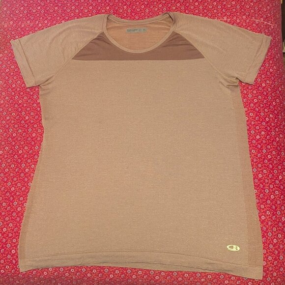 Icebreaker Cool-Lite Merino Motion Seamless Short Sleeve Crew T-Shirt XL Mauve - Picture 2 of 6